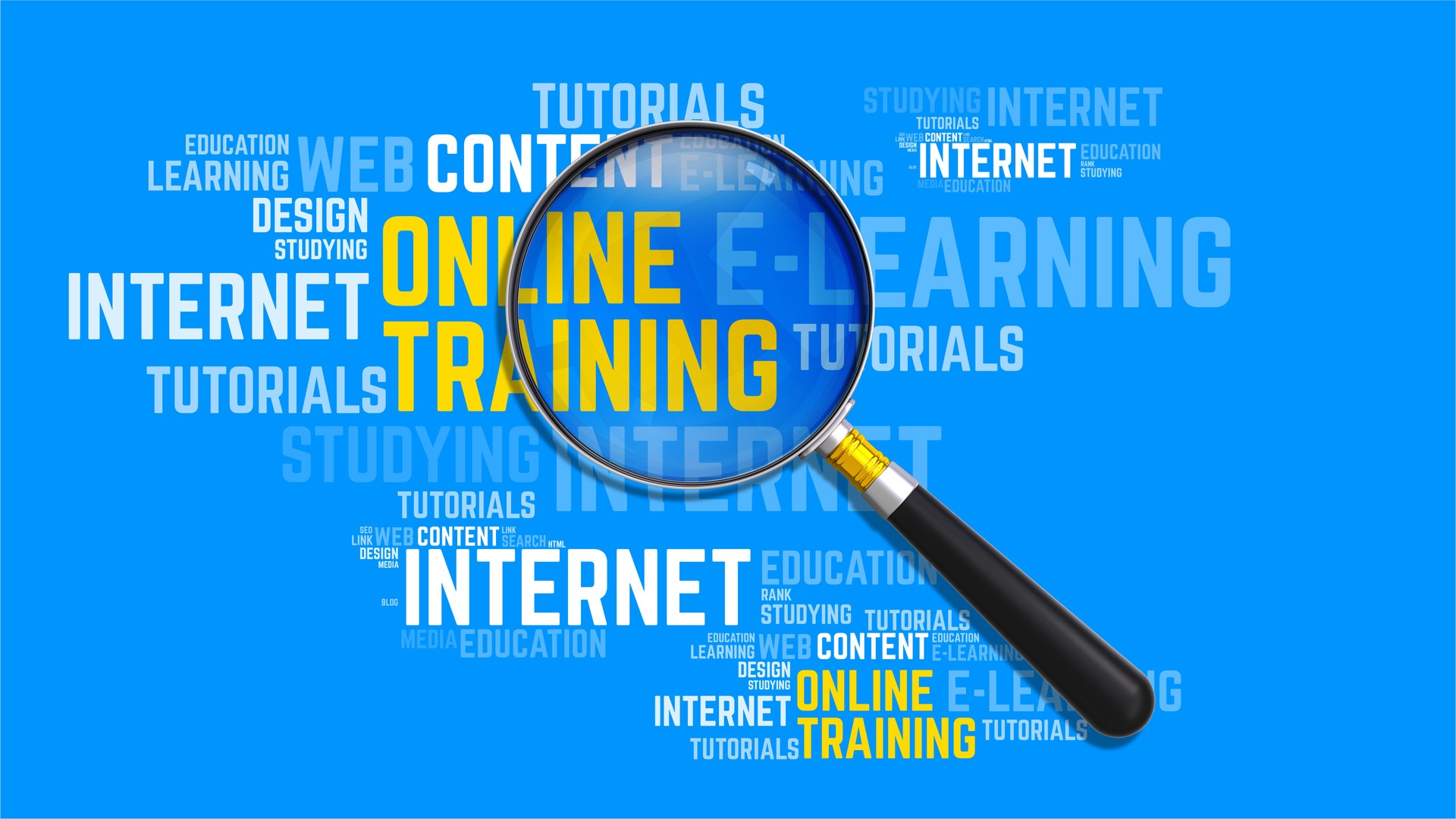 Online Training And E-Learning Concept